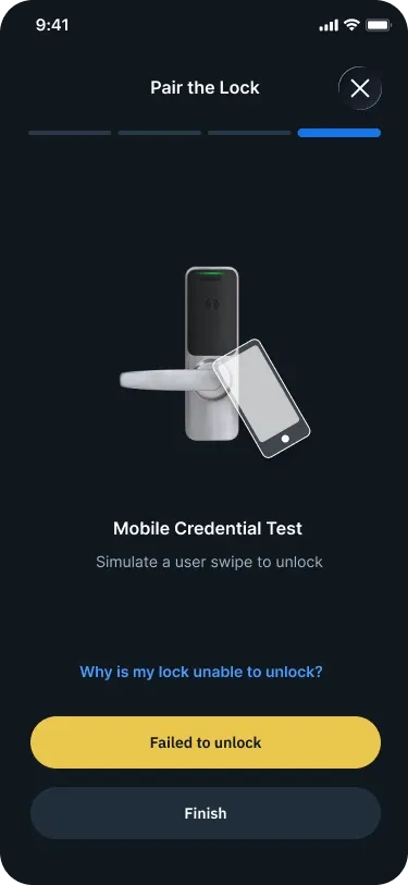 Unlock test fails, Failed: Failed to unlock
