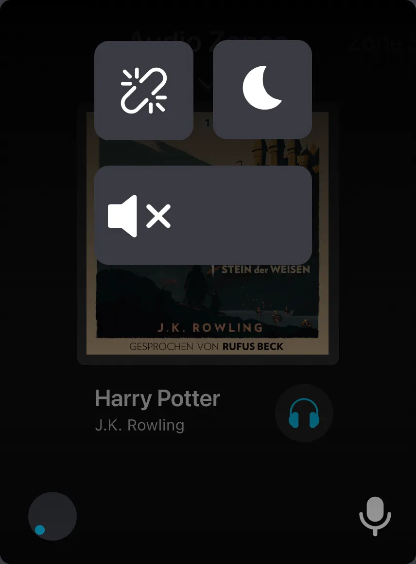 Quick controls over the player: disconnect, do not disturb and mute