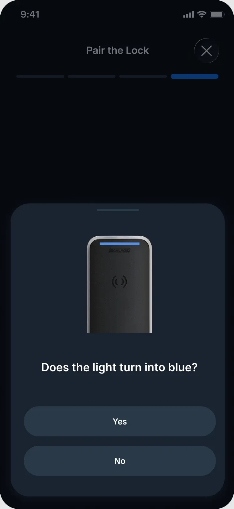 Does the light turn blue? Yes or No